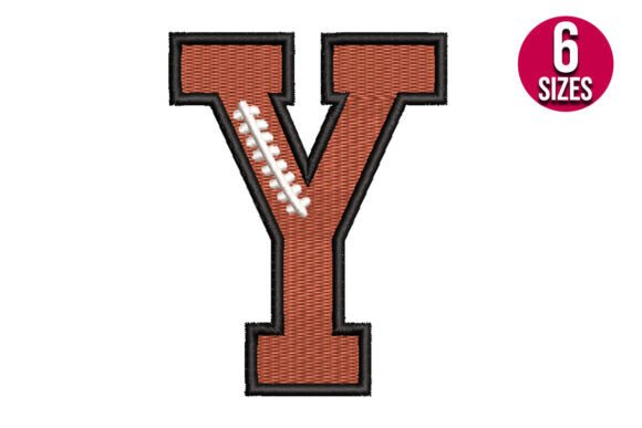 Bold Football Font Alphabet Letter Y: The Ultimate Embroidery Design
