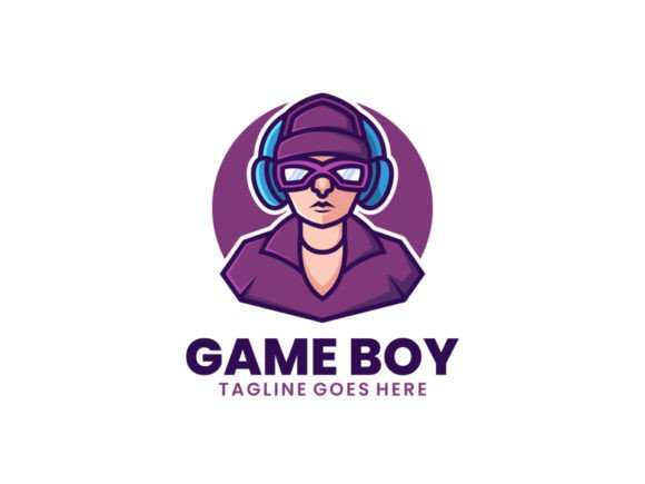 Game Boy Mascot Cartoon Logo: A Playful Branding Asset