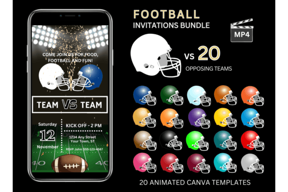 Game Day Ready: The White Team Invitation Bundle