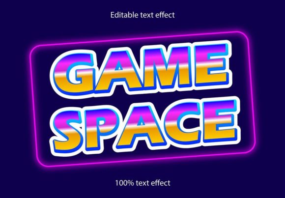 Game Space Retro Text Effect: A Dynamic Design Asset