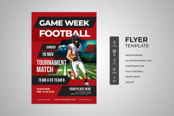 Game Week Football Tournament Flyer: A Dynamic Design Asset