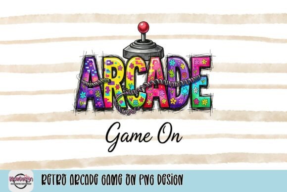 Level Up Your Designs with This Retro Arcade PNG Asset