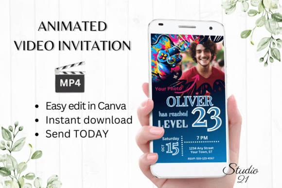 Level Up Your Party Planning: The Gamer 23 Digital Invite