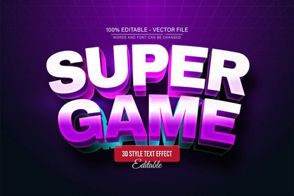 Level Up Your Visuals with the Purple Super Game Text Effect