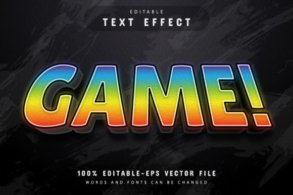 Make Your Words Pop: The Editable Colorful Game Text Effect