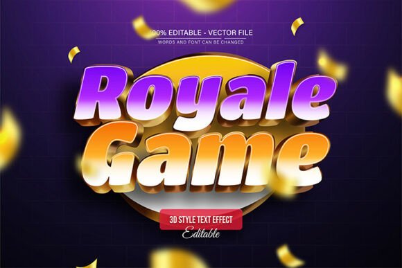 Royale Game Golden 3D Text Effect: Elevate Your Visuals
