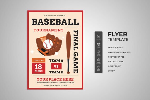 Score Big with the Final Game Baseball Tournament Flyer