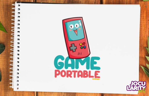 Your New Favorite Cute Game Portable Company Logo Template